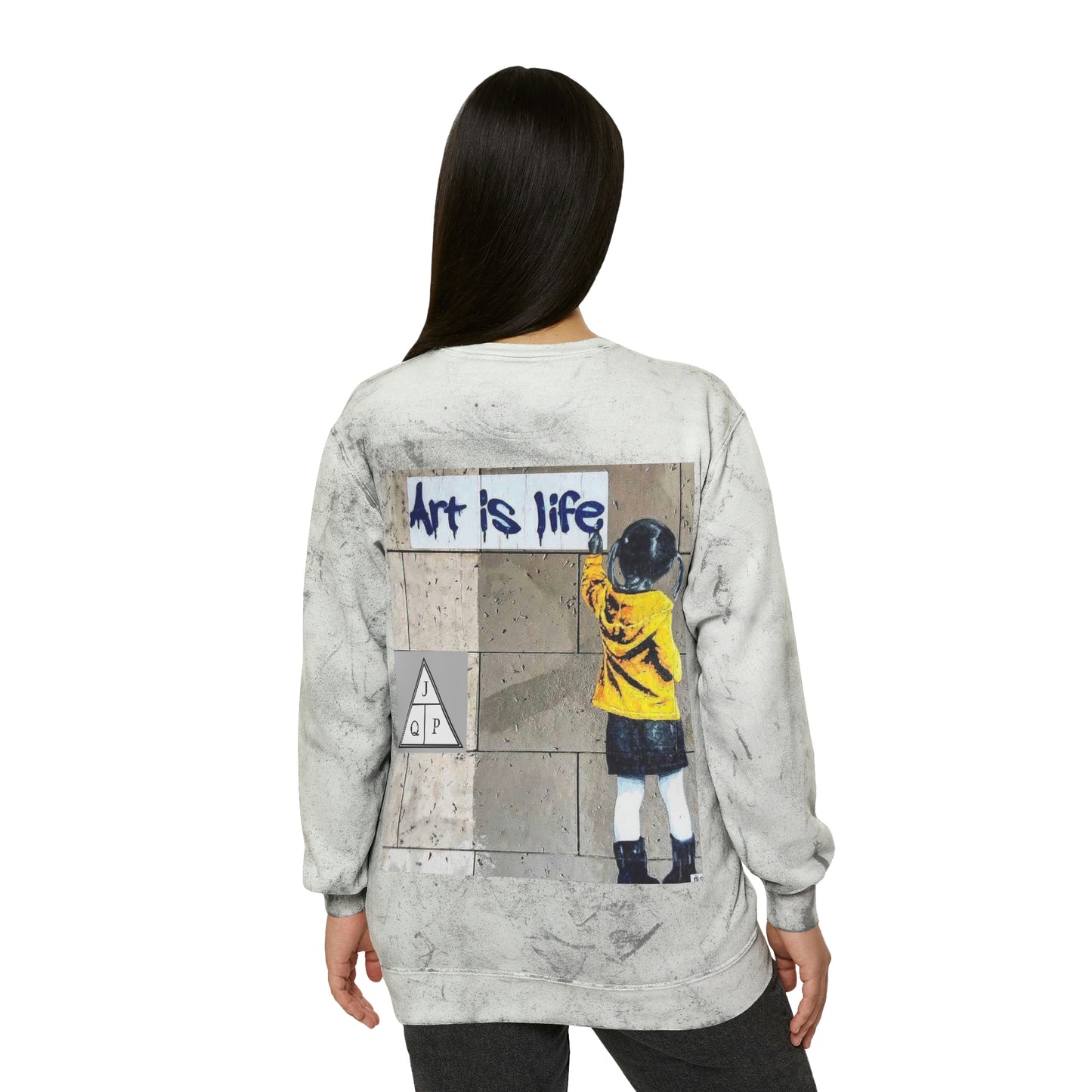 "No Halfway" Unisex Color Blast Crewneck Sweatshirt