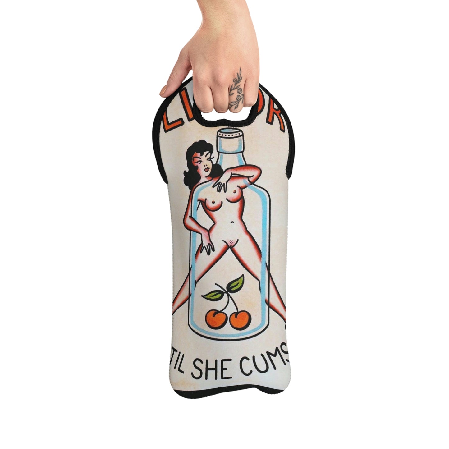 JQP " Lick Her" Wine Tote Bag