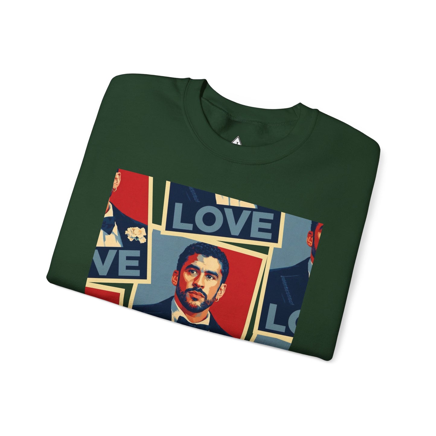 JQPs' Love Pop-Art Portrait Sweatshirt — "LOVE" Graphic Crewneck