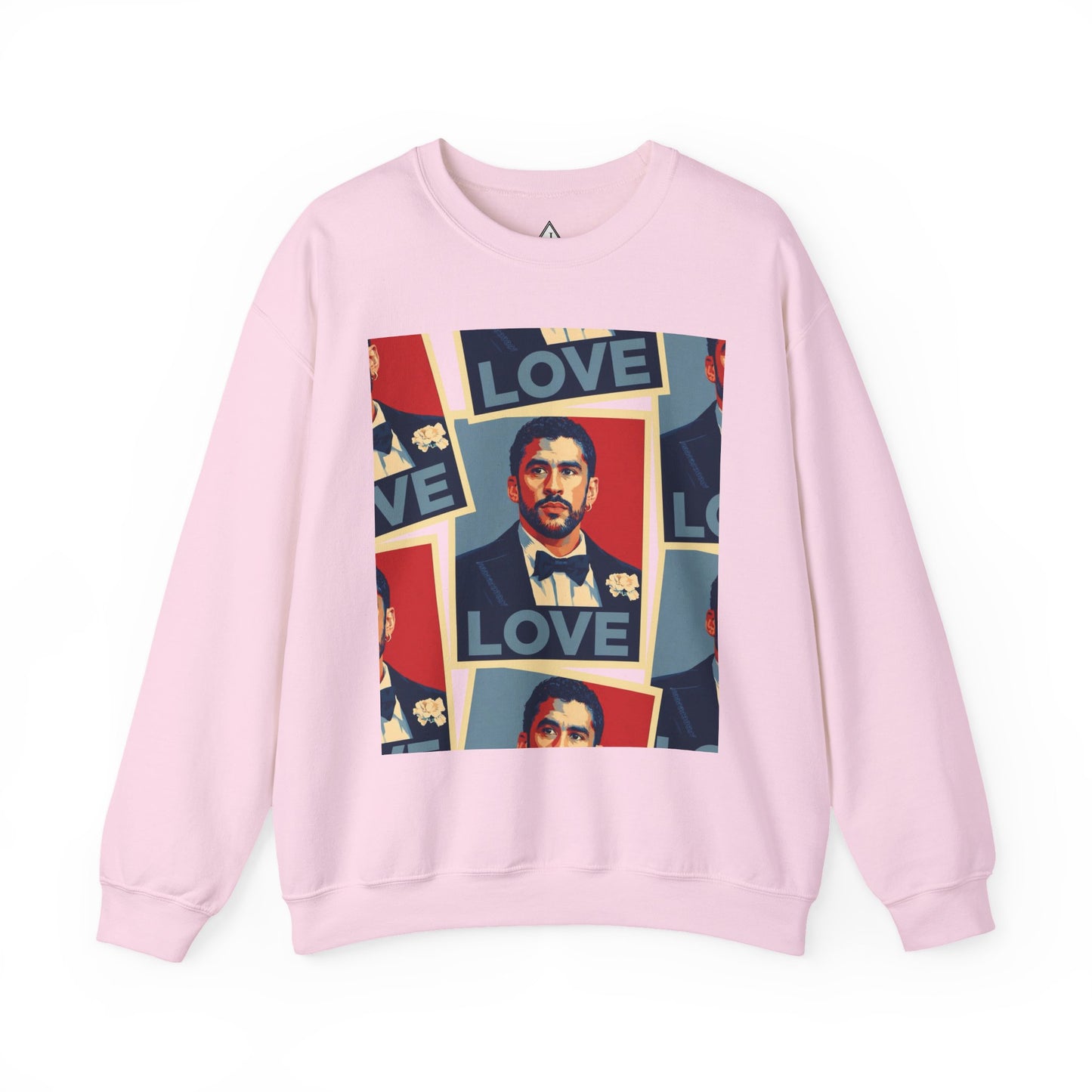 JQPs' Love Pop-Art Portrait Sweatshirt — "LOVE" Graphic Crewneck