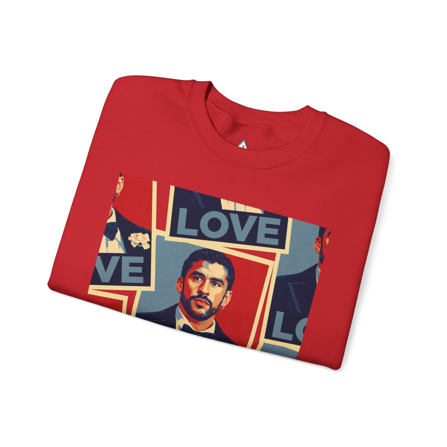 JQPs' Love Pop-Art Portrait Sweatshirt — "LOVE" Graphic Crewneck