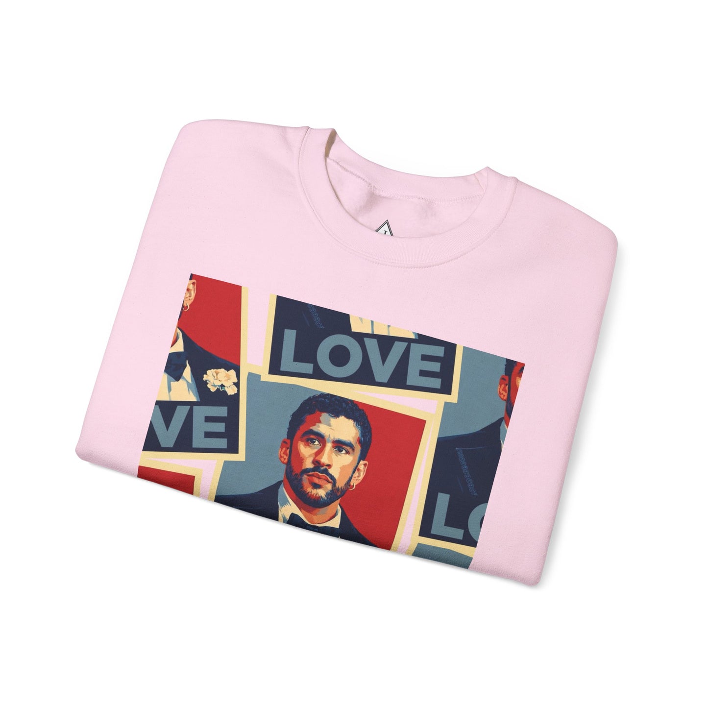 JQPs' Love Pop-Art Portrait Sweatshirt — "LOVE" Graphic Crewneck