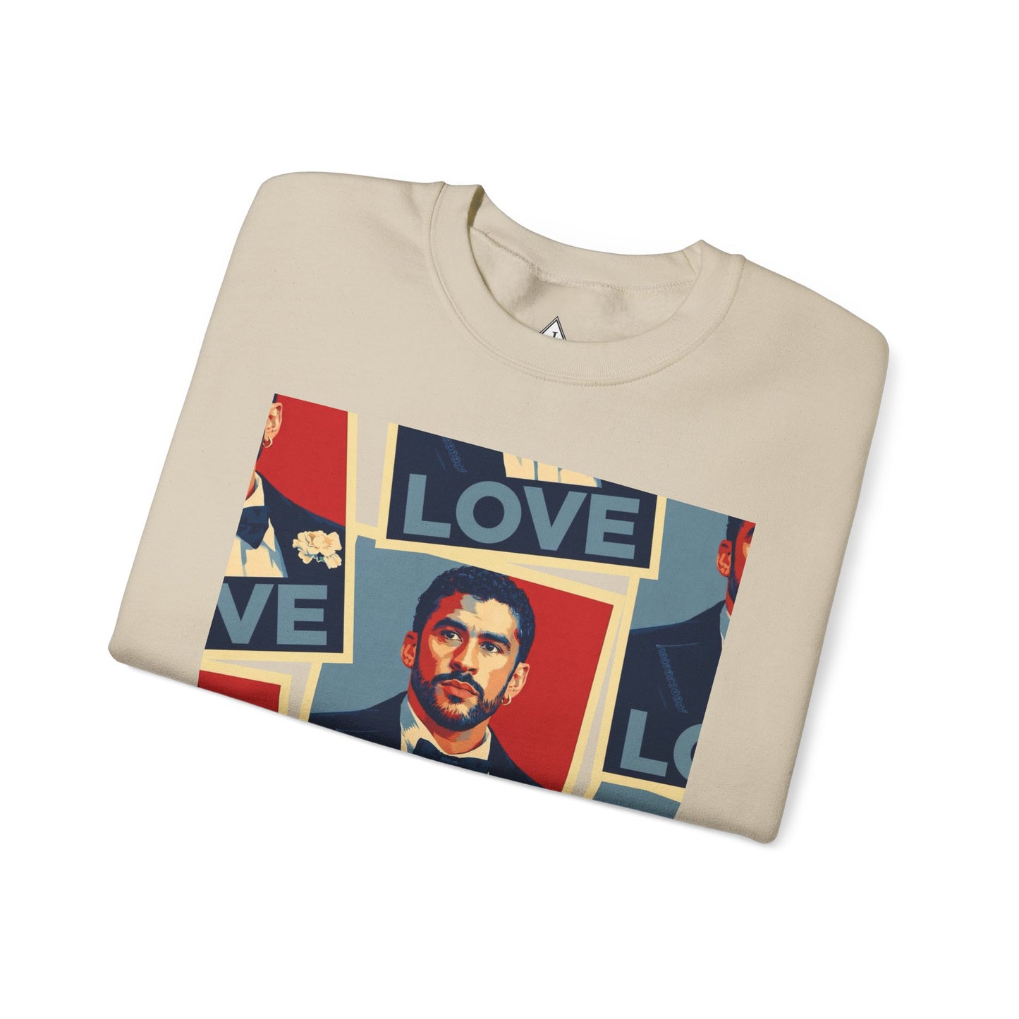 JQPs' Love Pop-Art Portrait Sweatshirt — "LOVE" Graphic Crewneck