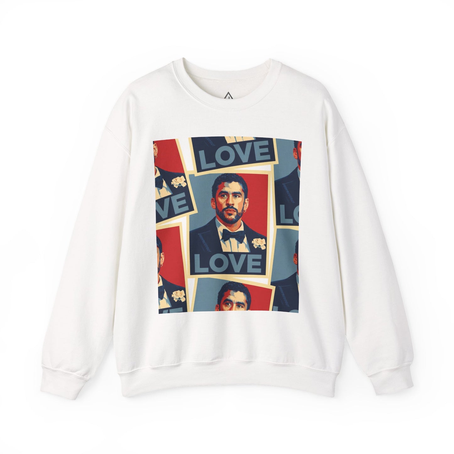 JQPs' Love Pop-Art Portrait Sweatshirt — "LOVE" Graphic Crewneck