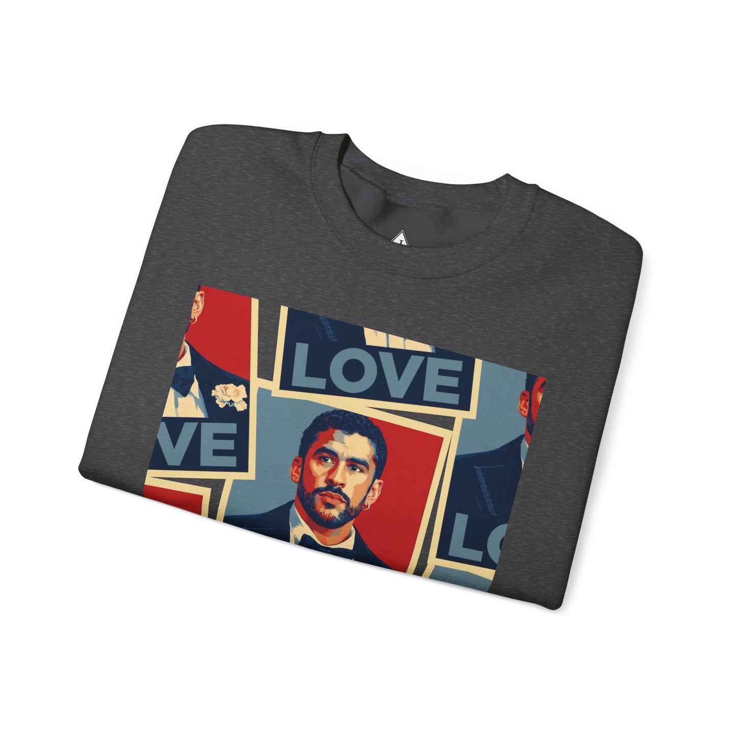 JQPs' Love Pop-Art Portrait Sweatshirt — "LOVE" Graphic Crewneck