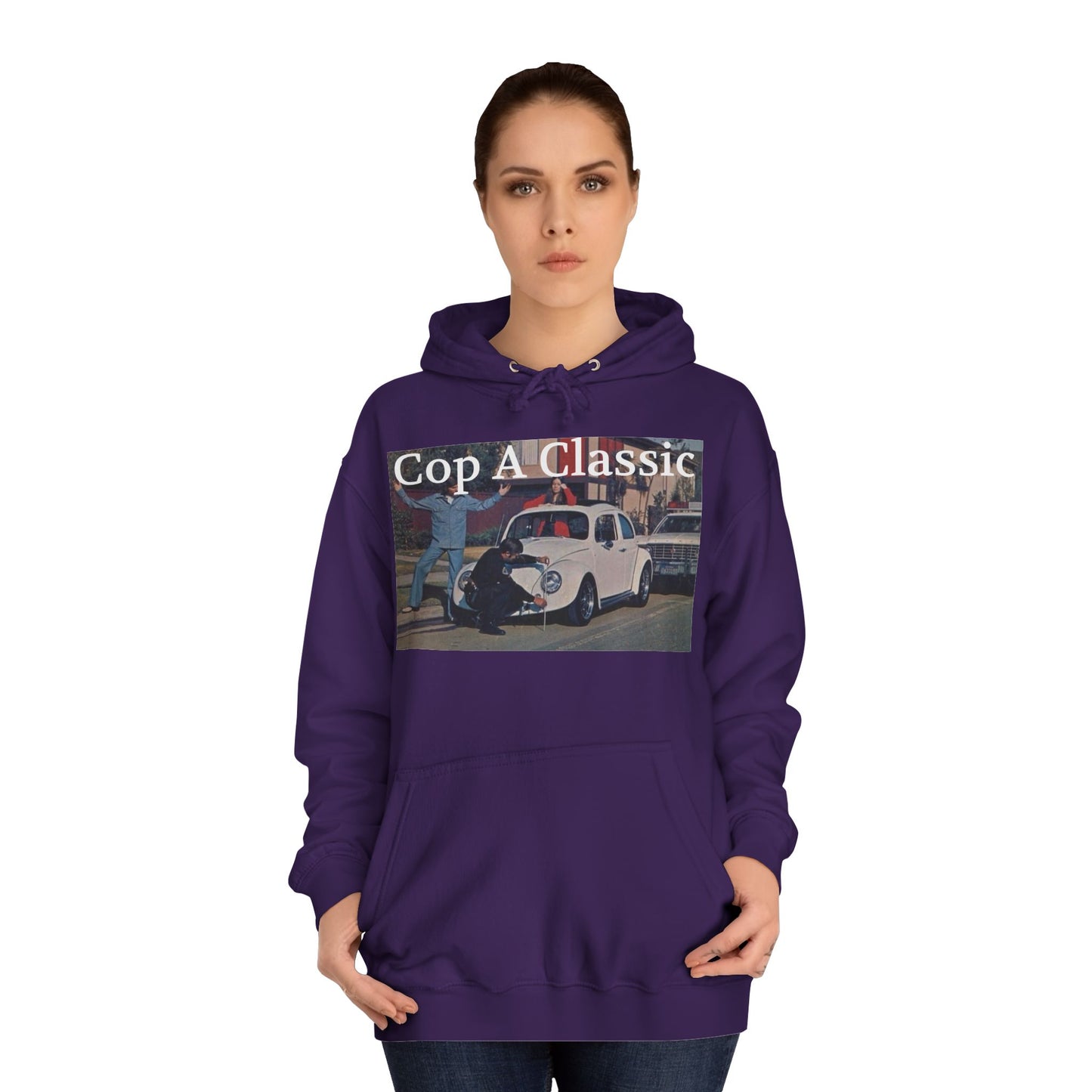 JQPs' "Cop A Classic" tm. Unisex College Hoodie