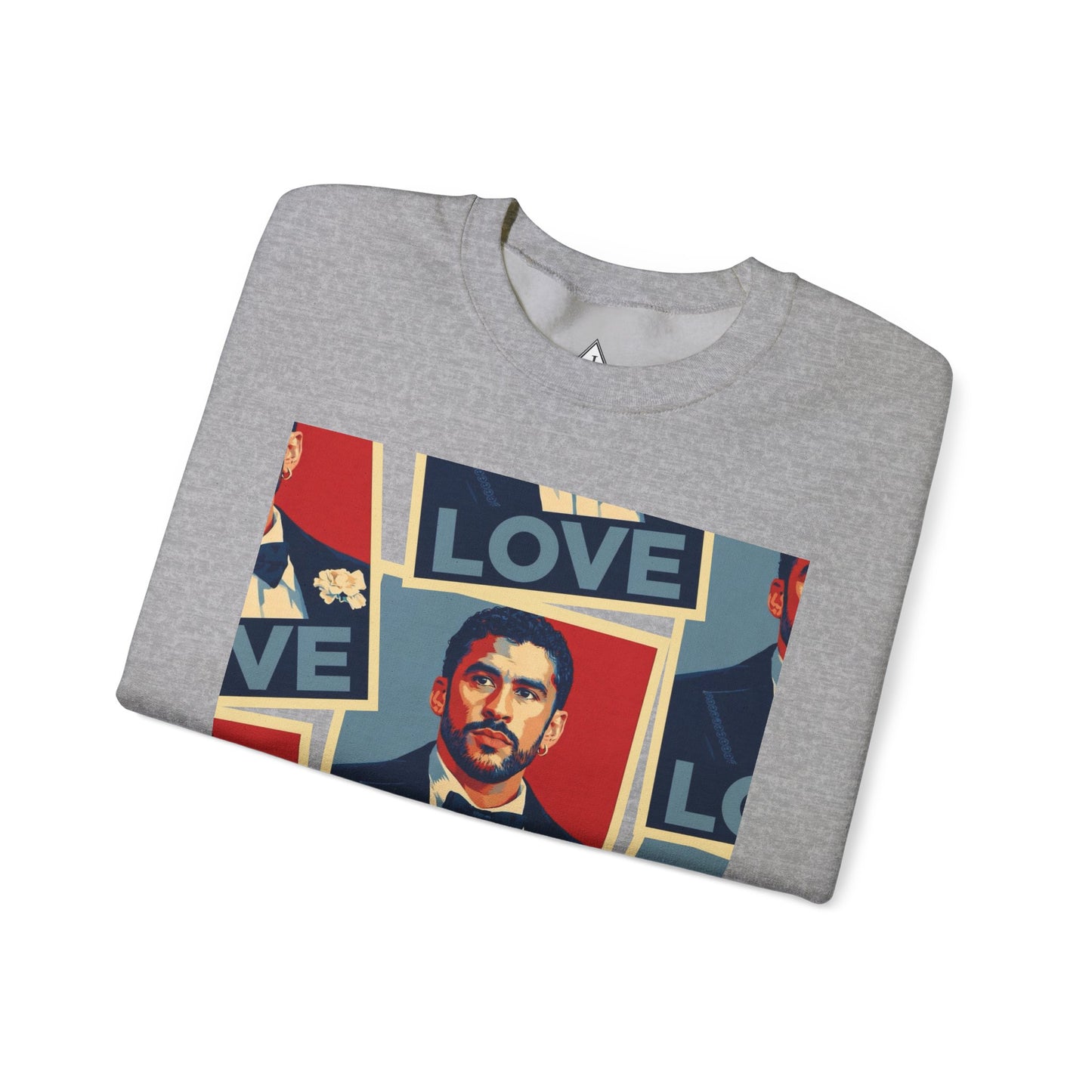 JQPs' Love Pop-Art Portrait Sweatshirt — "LOVE" Graphic Crewneck