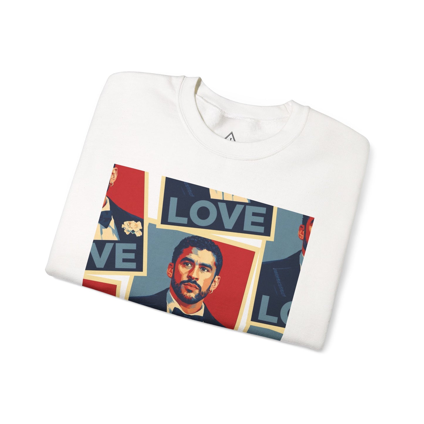 JQPs' Love Pop-Art Portrait Sweatshirt — "LOVE" Graphic Crewneck