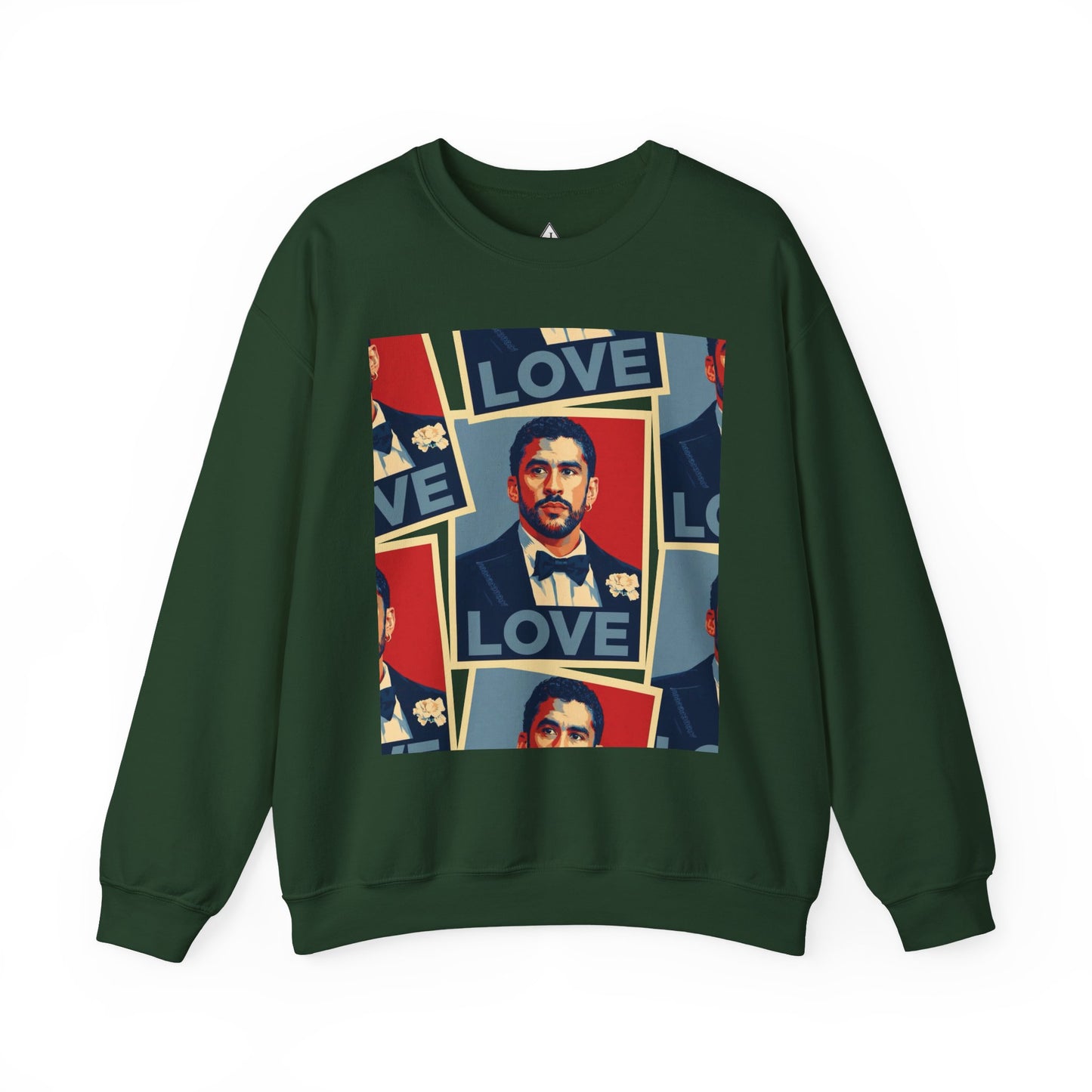 JQPs' Love Pop-Art Portrait Sweatshirt — "LOVE" Graphic Crewneck