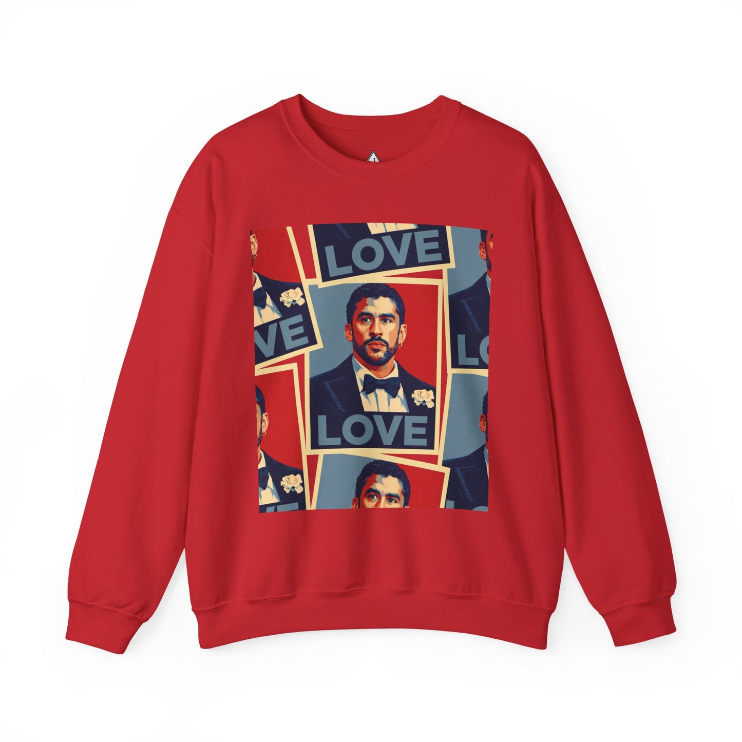 JQPs' Love Pop-Art Portrait Sweatshirt — "LOVE" Graphic Crewneck