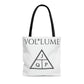 JQPs' VOL*LUME AOP Tote Bag